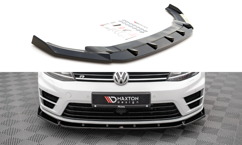 Spoiler Delantero Volkswagen Golf 7 R Negro Brillante - Eurolineas  Personales