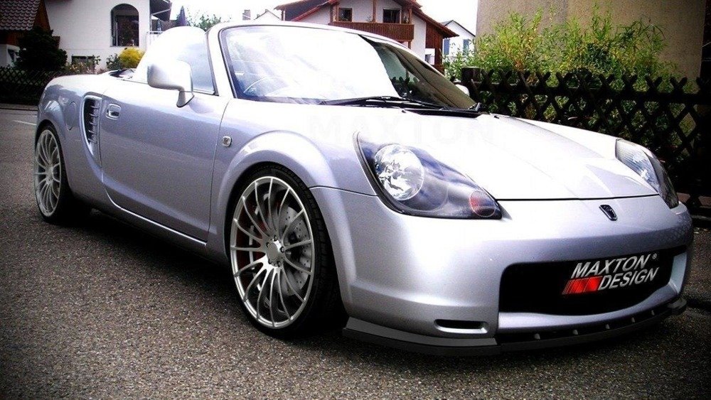 Toyota MR2 Front Bumper Lip, Side Skirts, Strut Rods – 12pc ABS Body Kit, Black