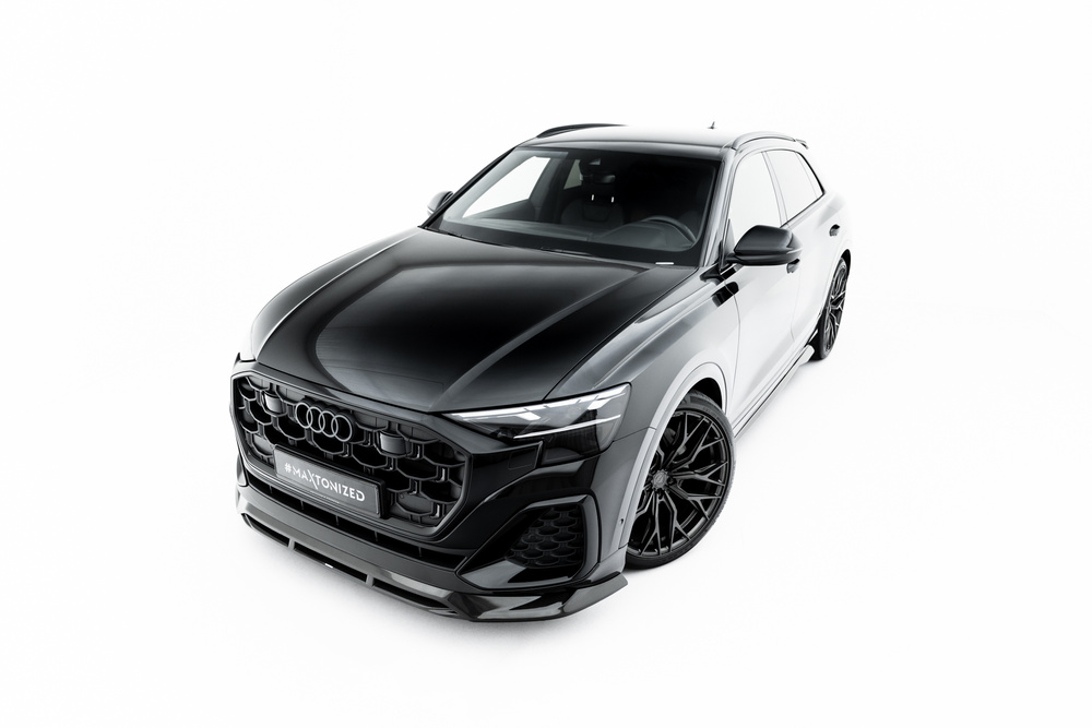 CF-AU-Q8-1F-SLINE-FD1+FD1R-245-P Spoiler Delantero de Fibra de Carbono Audi SQ8 / Q8 S-Line Mk1 Facelift - Imagen 1