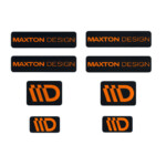 STICKER MAXTON 3D Black and Orange