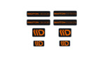 STICKER MAXTON 3D Black and Orange