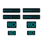 STICKER MAXTON 3D Black and Turquoise