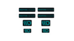 STICKER MAXTON 3D Black and Turquoise