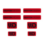 STICKER MAXTON 3D Red and Black