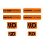 STICKER MAXTON 3D Orange and Black