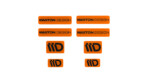 STICKER MAXTON 3D Orange and Black