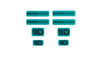 STICKER MAXTON 3D Turquoise and Black