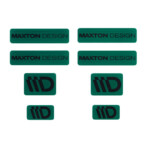 STICKER MAXTON 3D Green and Black