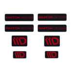 STICKER MAXTON 3D Black and Red