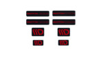 STICKER MAXTON 3D Black and Red